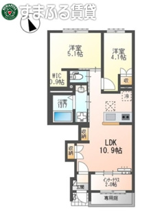 【間取り】 | ウィルヴィレッジ　壱番館　岡崎市野畑町