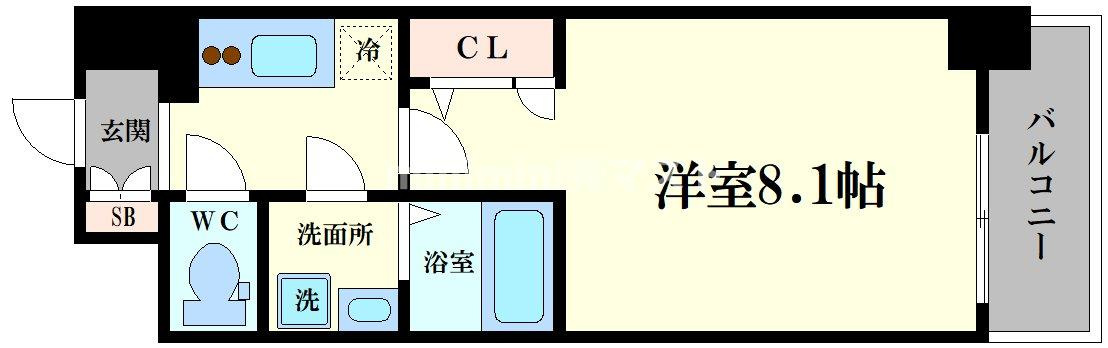 エスリードレジデンス弁天町グランデの間取り