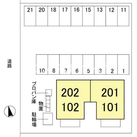 エミリアの区画図|高崎、前橋のお部屋探しはエンドスケープまで！お客様の理想お聞かせ下さい♪