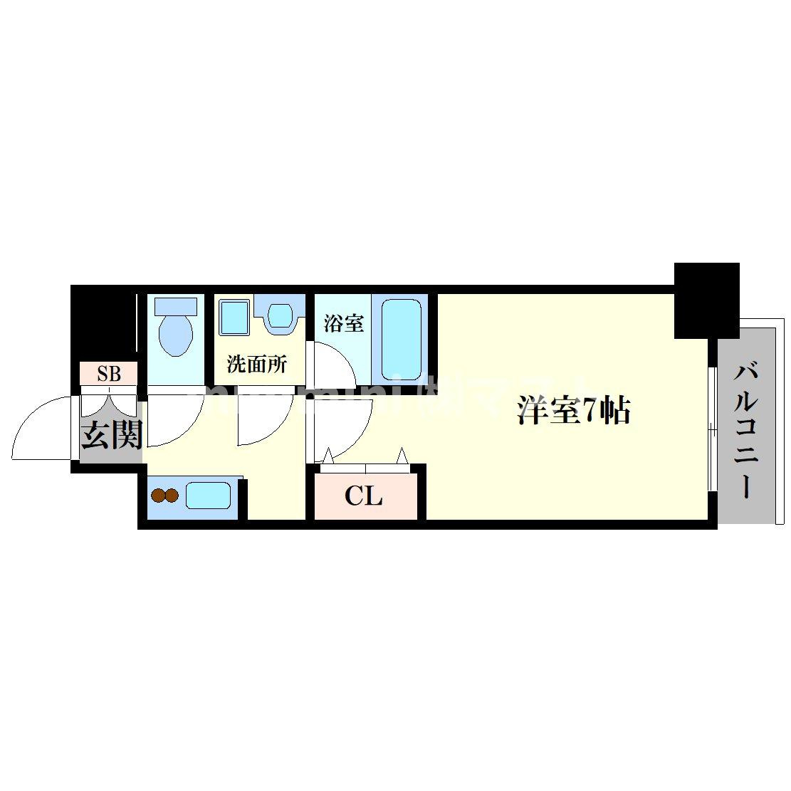 S-RESIDENCE福島玉川Unoの間取り