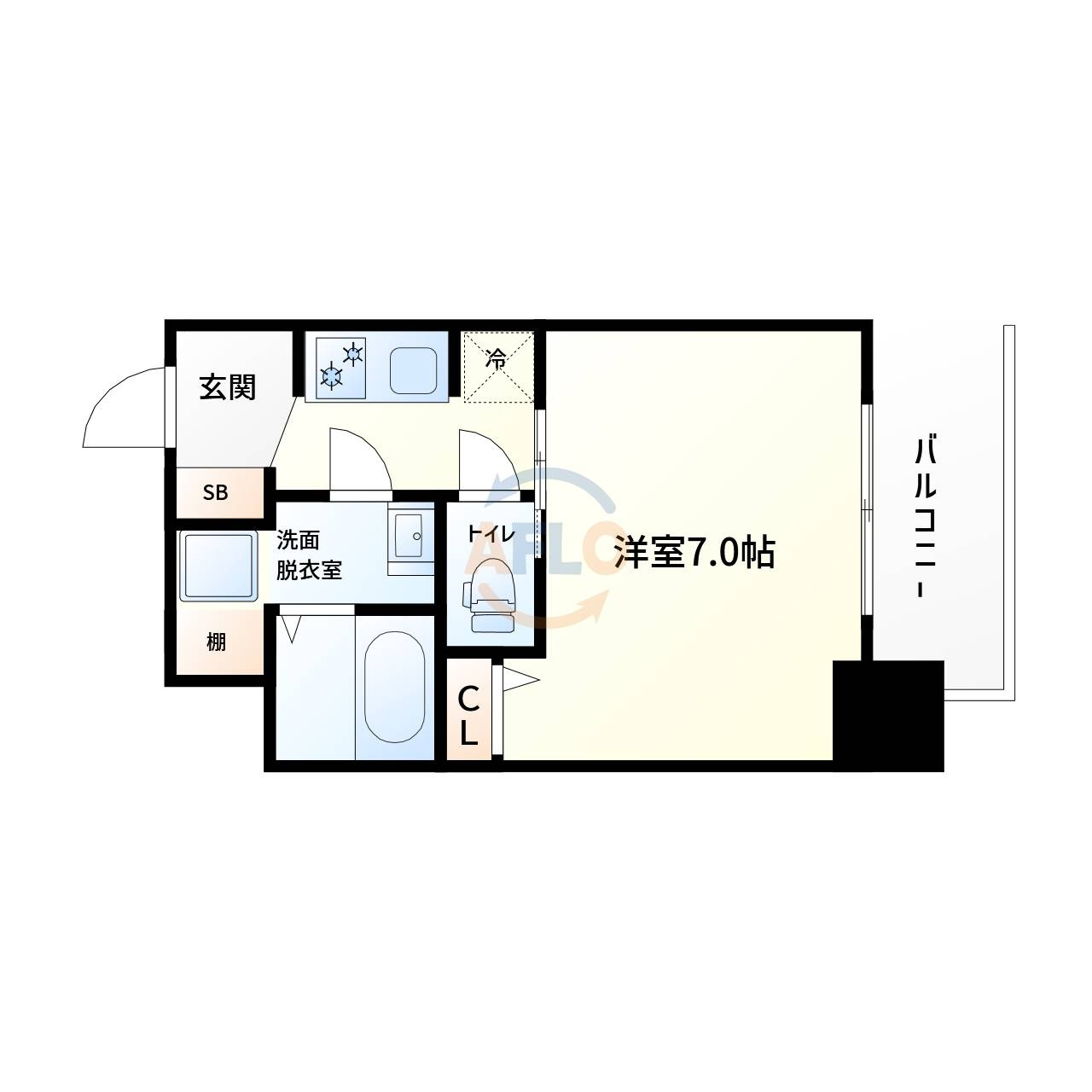 S-RESIDENCE難波大国町Deuxの間取り|S-RESIDENCE難波大国町Deux　間取り
