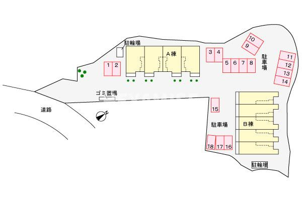アイヒルズ　ネクストBの区画図