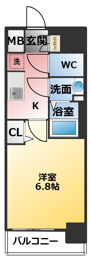 ディアレイシャス名古屋太閤通Ⅲの間取り