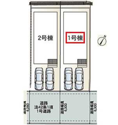 向洋新町2丁目の区画図