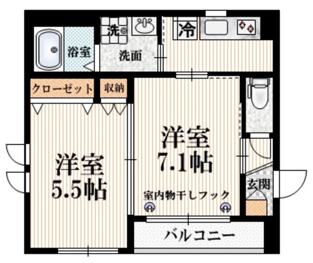 Ｃｏｍｆｏｒｔ十二社の間取り