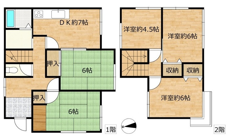 広島市安佐北区深川１丁目の中古一戸建の間取り