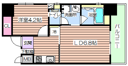 【間取り】 | アモーレ本町ウエスト
