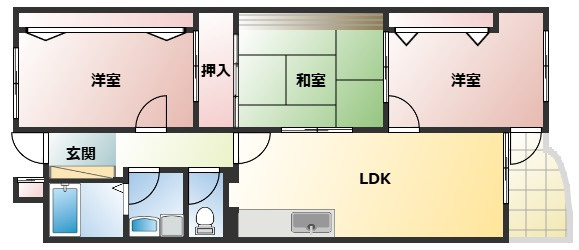 【間取り】 | ウイングビュー鮎川
