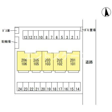 ディアレスト 桜の区画図|高崎、前橋のお部屋探しはエンドスケープまで！お客様の理想お聞かせ下さい♪