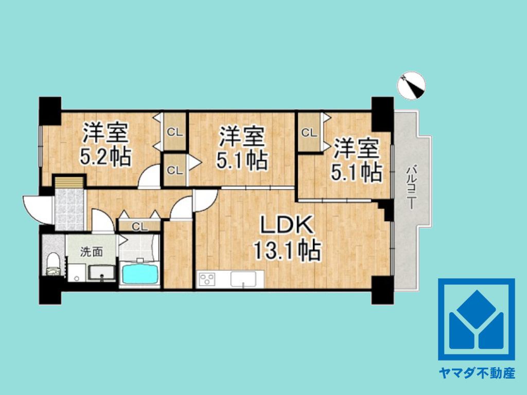 西大路ガーデンハイツの間取り