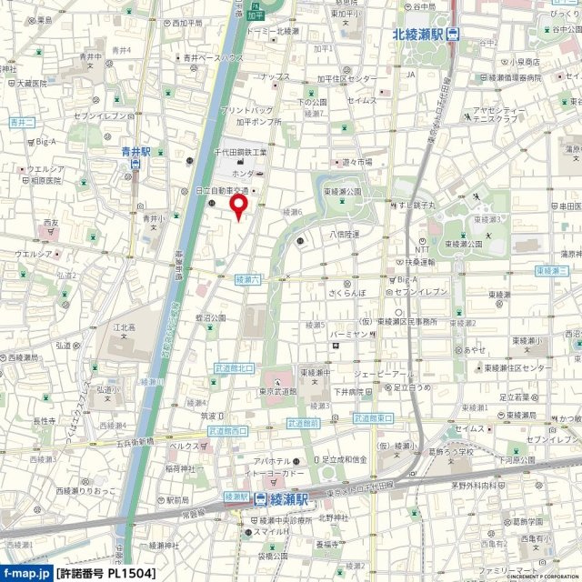 グリーンプラザ綾瀬Ⅱの地図