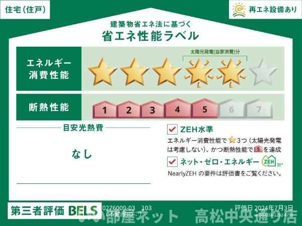 【省エネ性能ラベル】 | サンフラワー太田駅サイドＣ