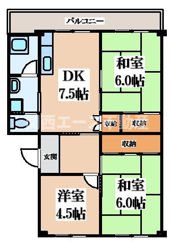 【間取り】 | ペア大東朋来団地