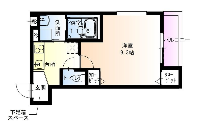 フジパレス阪急園田ＥＡＳＴⅤ番館の間取り