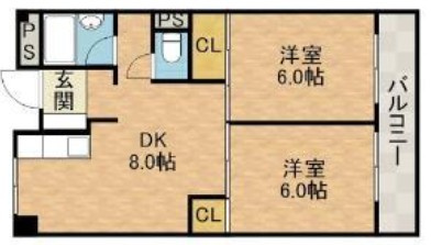 ローズハイツ茨木の間取り