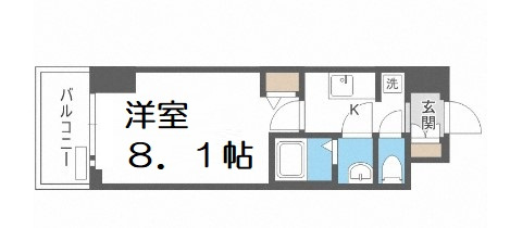 【間取り】 | プレサンス谷町九丁目駅前
