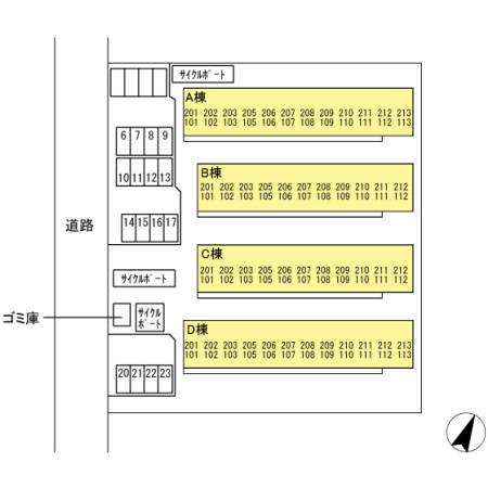 【区画図】 | ドルフ北烏山D棟