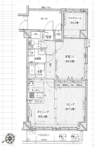 アフェクシオン南鳥山の間取り