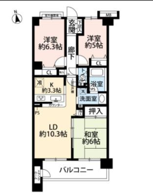 【間取り】 | メイツ調布多摩川