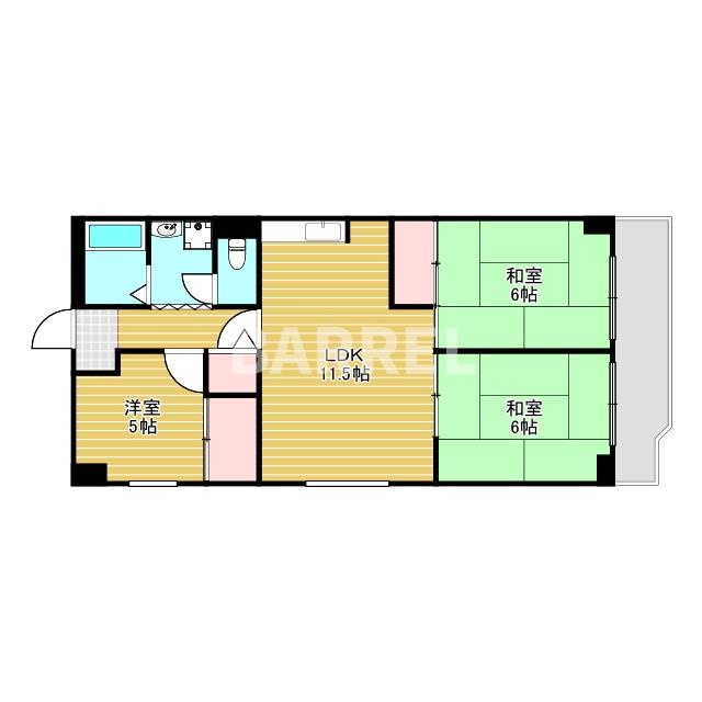 杉谷パークマンションの間取り