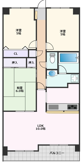 【間取り】 | 東千里OMパレス