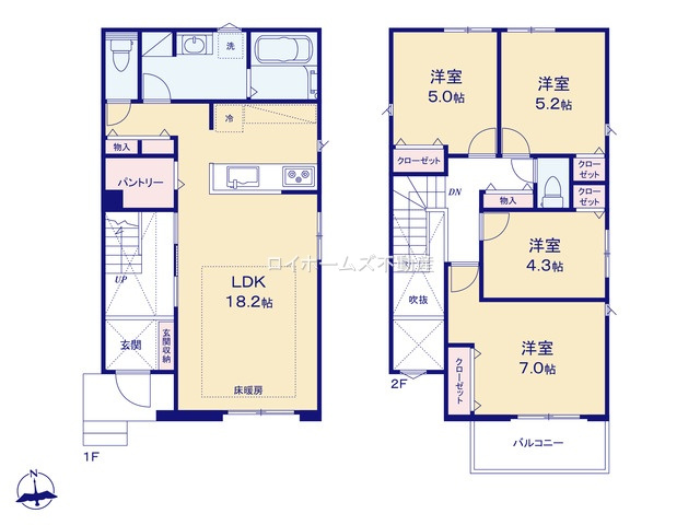 【間取り】 | 名古屋市千種区南明町３丁目10-1『仲介料無料』新築戸建て | 1号棟
