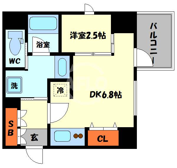 シーズンフラッツ新町の間取り|シーズンフラッツ新町　間取り