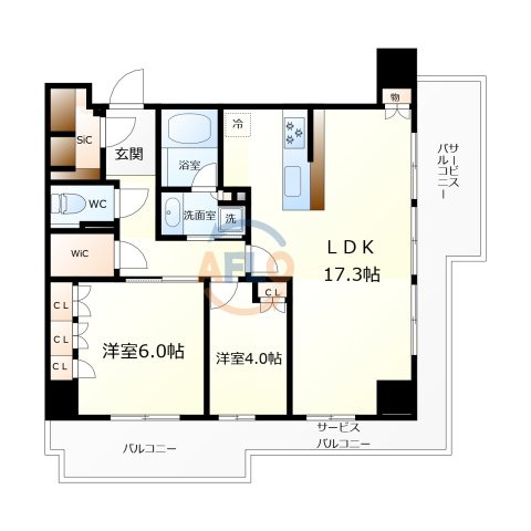 シエリアタワー大阪福島　上福島小学校区の間取り|シエリアタワー大阪福島　間取り