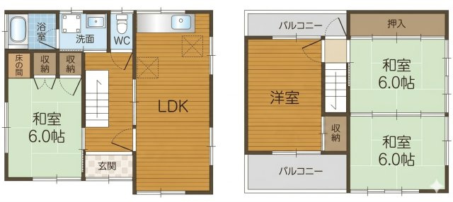 郡戸建ての間取り