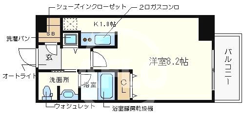 クロスレジデンス大阪新町　堀江小学校区の間取り|クロスレジデンス大阪新町 　間取り