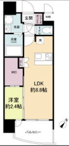 セレニテ阿波座ミラクの間取り