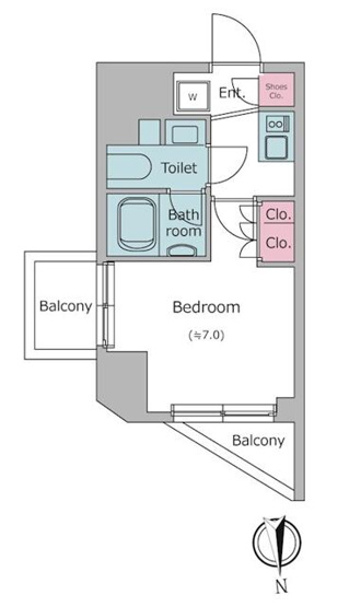 【間取り】 | クレヴィアリグゼ北品川Ⅱステーションコート