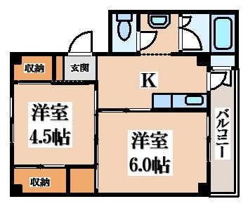 【間取り】 | ビレッジハウス真備第二