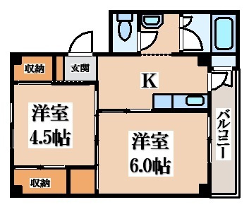 【間取り】 | ビレッジハウス真備第二