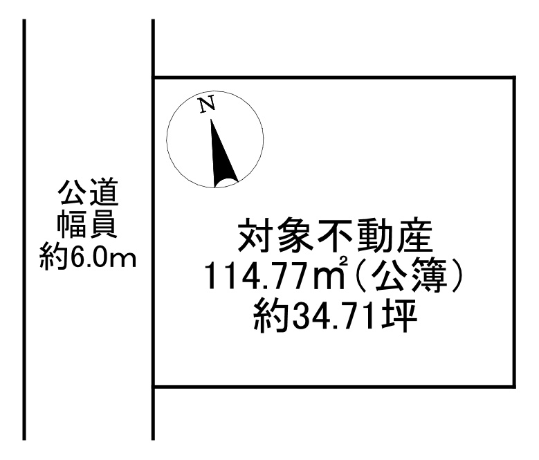 -三丁目不動産-　熊谷市河原町一丁目の土地図