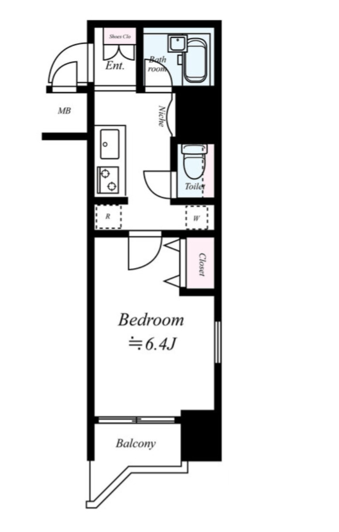 板橋区本町の賃貸マンションの間取り|間取り