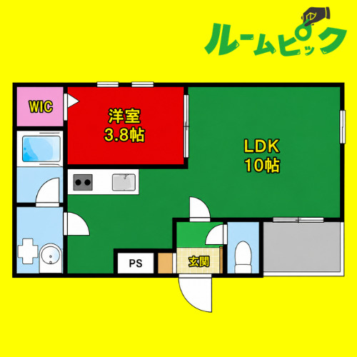 Cherim鶴里　名古屋市賃貸　仲介手数料無料の間取り