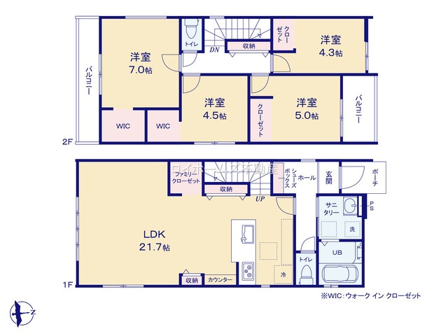 【間取り】 | 名古屋市守山区西新1804『仲介料無料』新築戸建て | 1号棟
