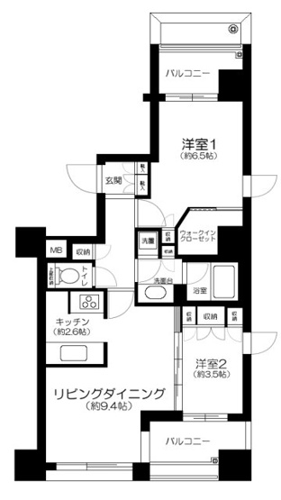 【間取り】 | アビテ駒形リバーサイド