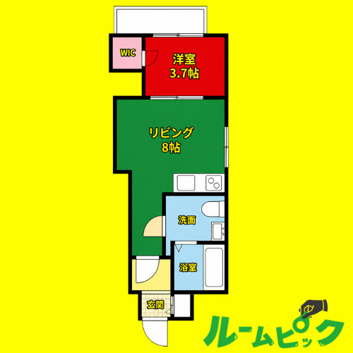 Cherim鶴里　名古屋市賃貸　仲介手数料無料の間取り