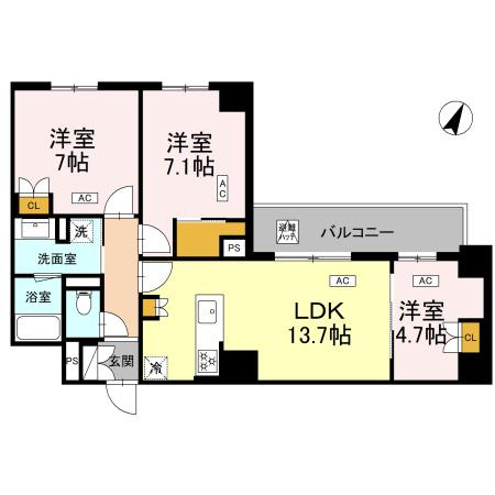 【間取り】 | ロイジェント戸越銀座