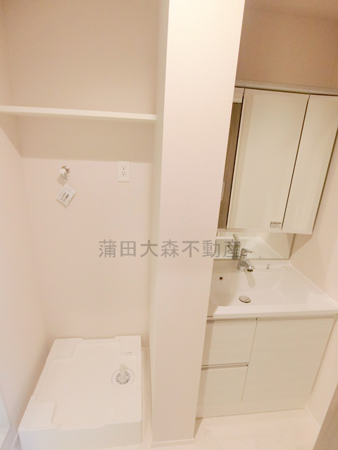 プルナス蒲田の洗面所|洗面脱衣所　独立洗面台　洗濯機置き場