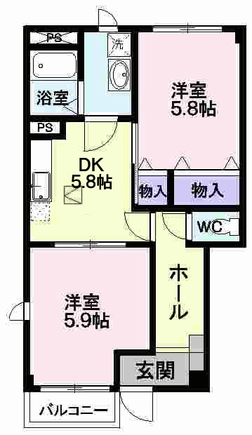 101号室間取図