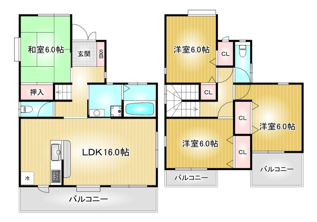 栄生戸建て｜名古屋市の賃貸ならMy賃貸の間取り|栄生戸建て