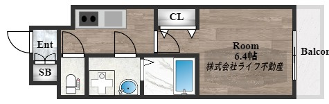 エスリード大阪CENTRAL　AVENUEの間取り