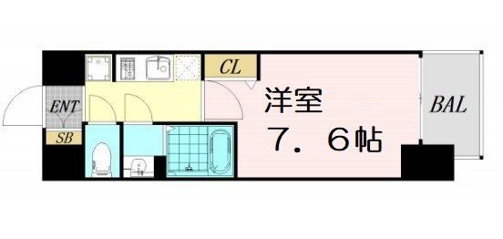 【間取り】 | プレサンス難波フィールド