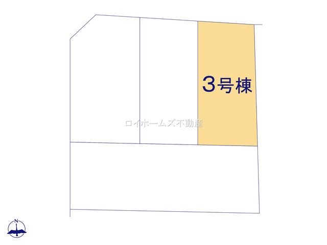 【区画図】 | 名古屋市昭和区御器所４丁目20-12『仲介料無料』新築戸建て | 3号棟