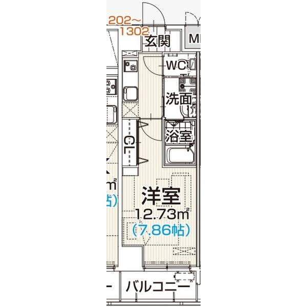 ザ・ラウンジ大須の間取り