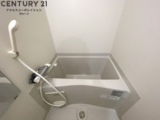 シンプルなユニットタイプの浴室です