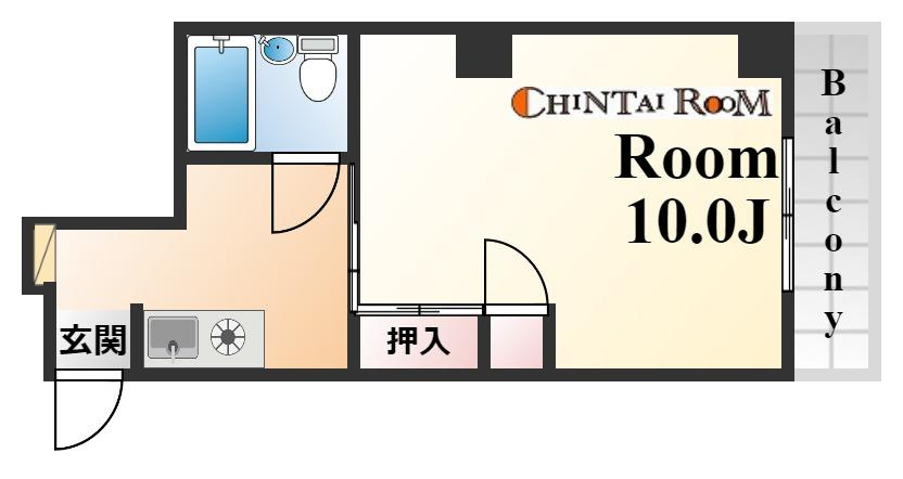 神戸市中央区下山手通７丁目の賃貸マンションの間取り